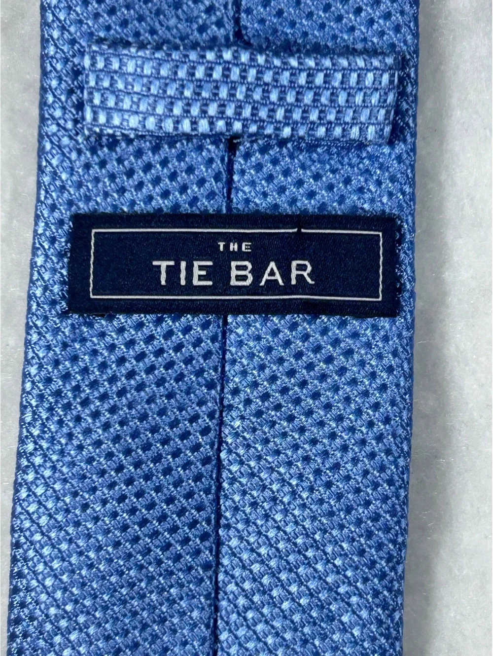 The Tie Bar Blue Textured Silk Tie